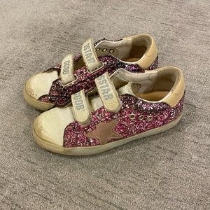Girls Golden Goose glitter Velcro shoes